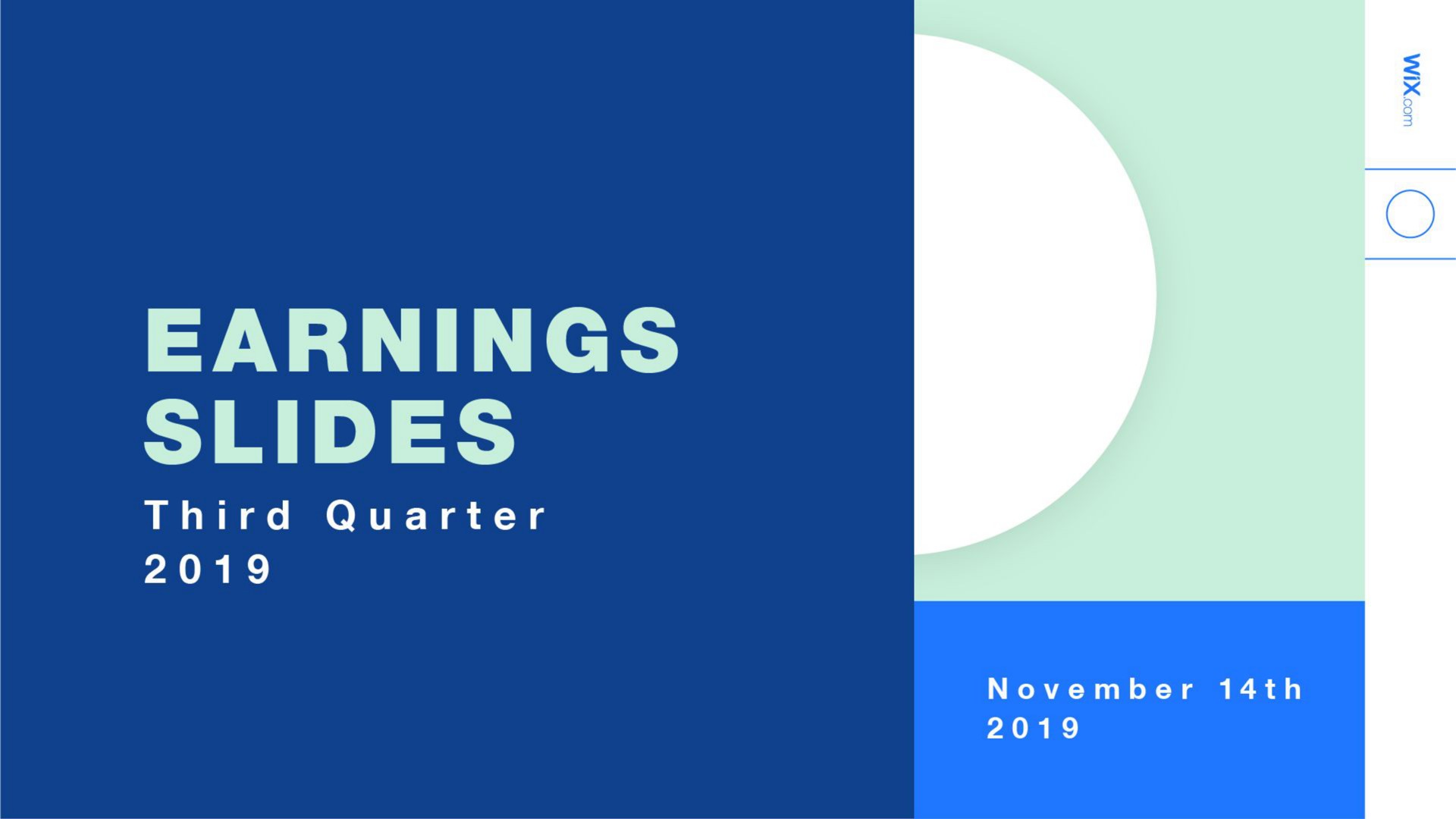 earnings slides third quarter | Wix