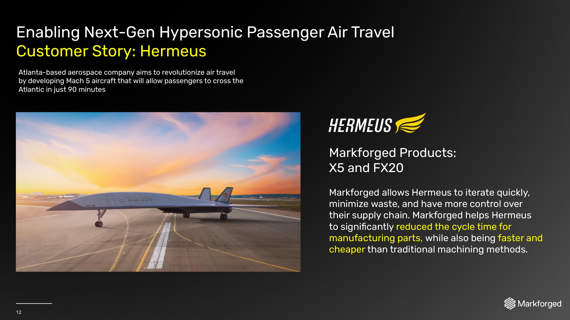enabling next gen hypersonic passenger air travel customer story | Markforged
