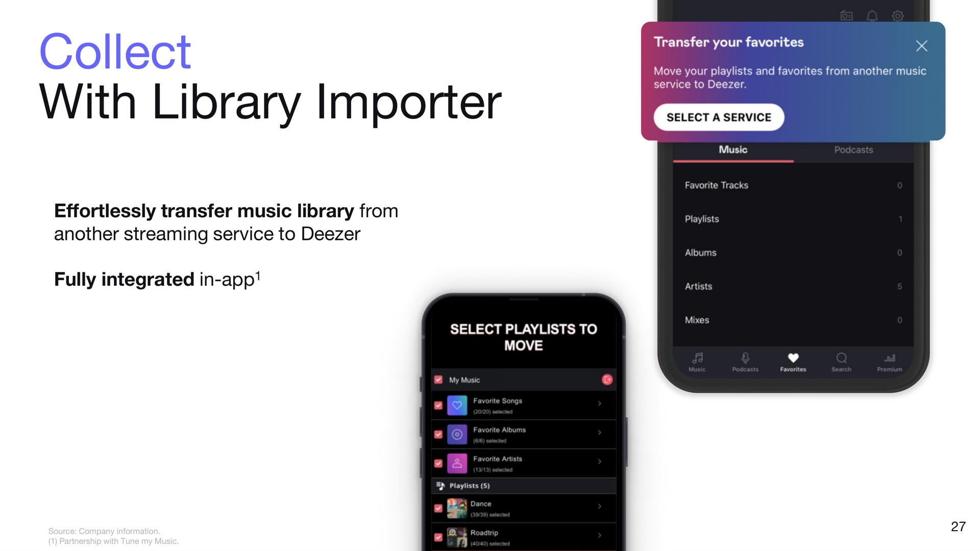 collect with library importer | Deezer