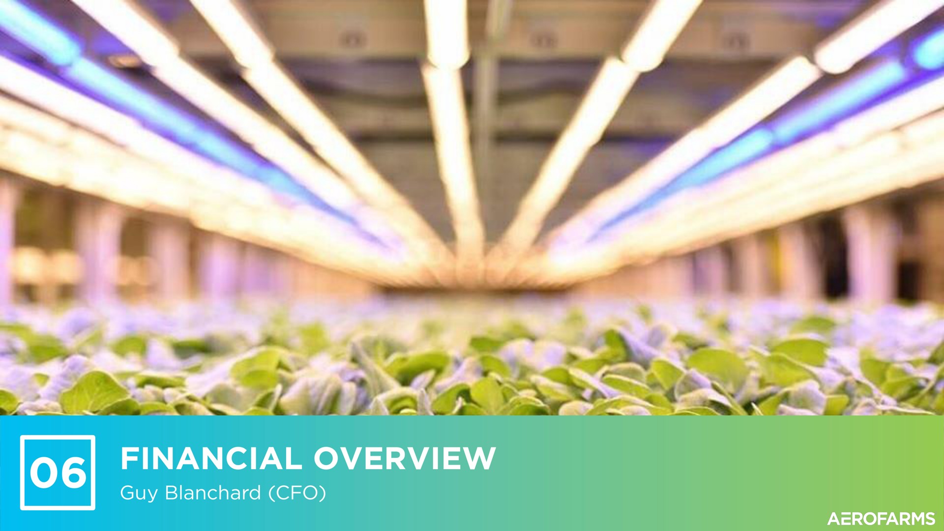 financial overview a | AeroFarms