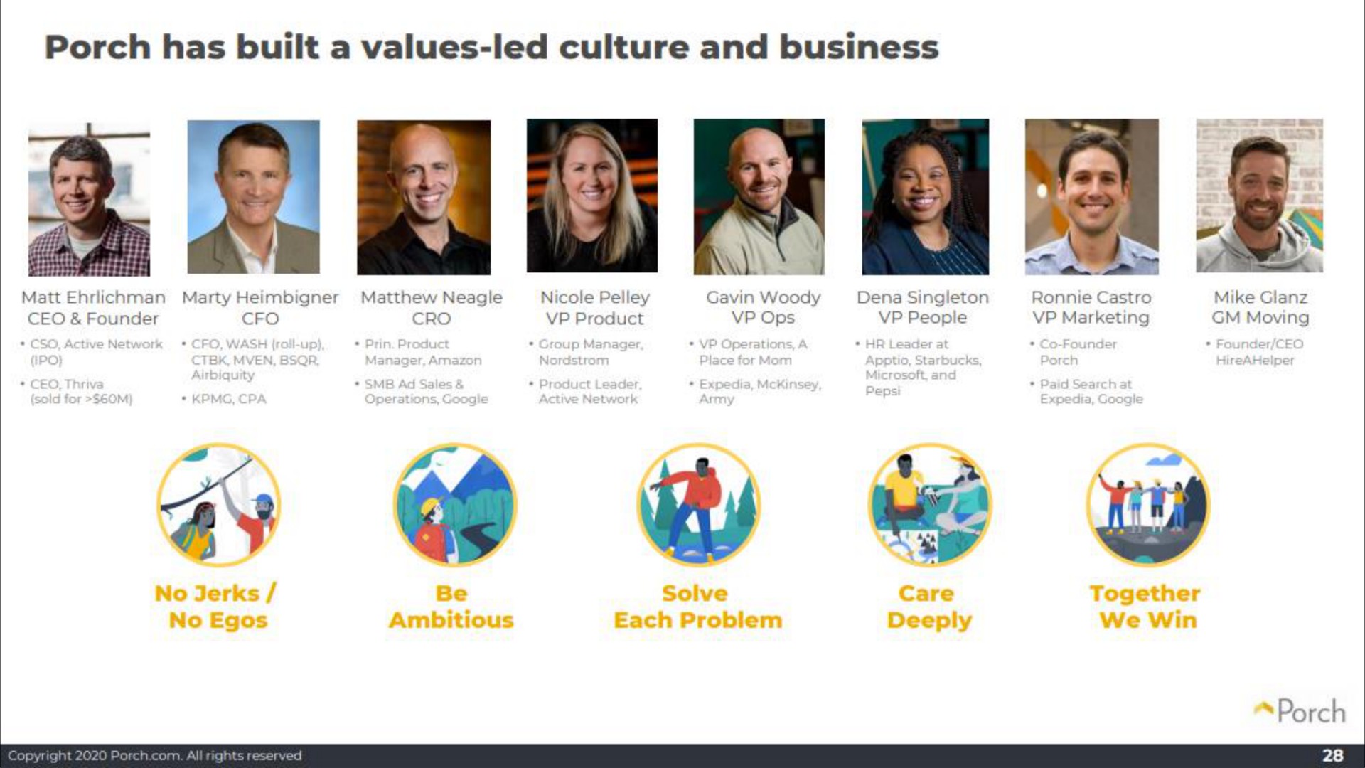 porch has built a values led culture and business | Porch