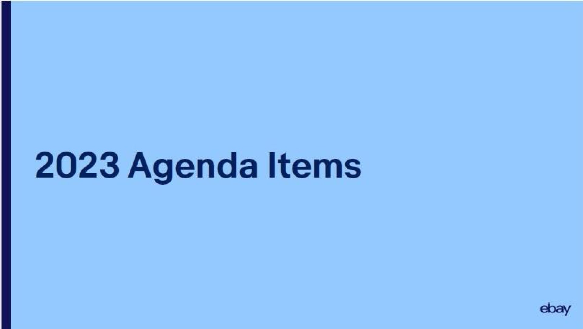 agenda items | eBay