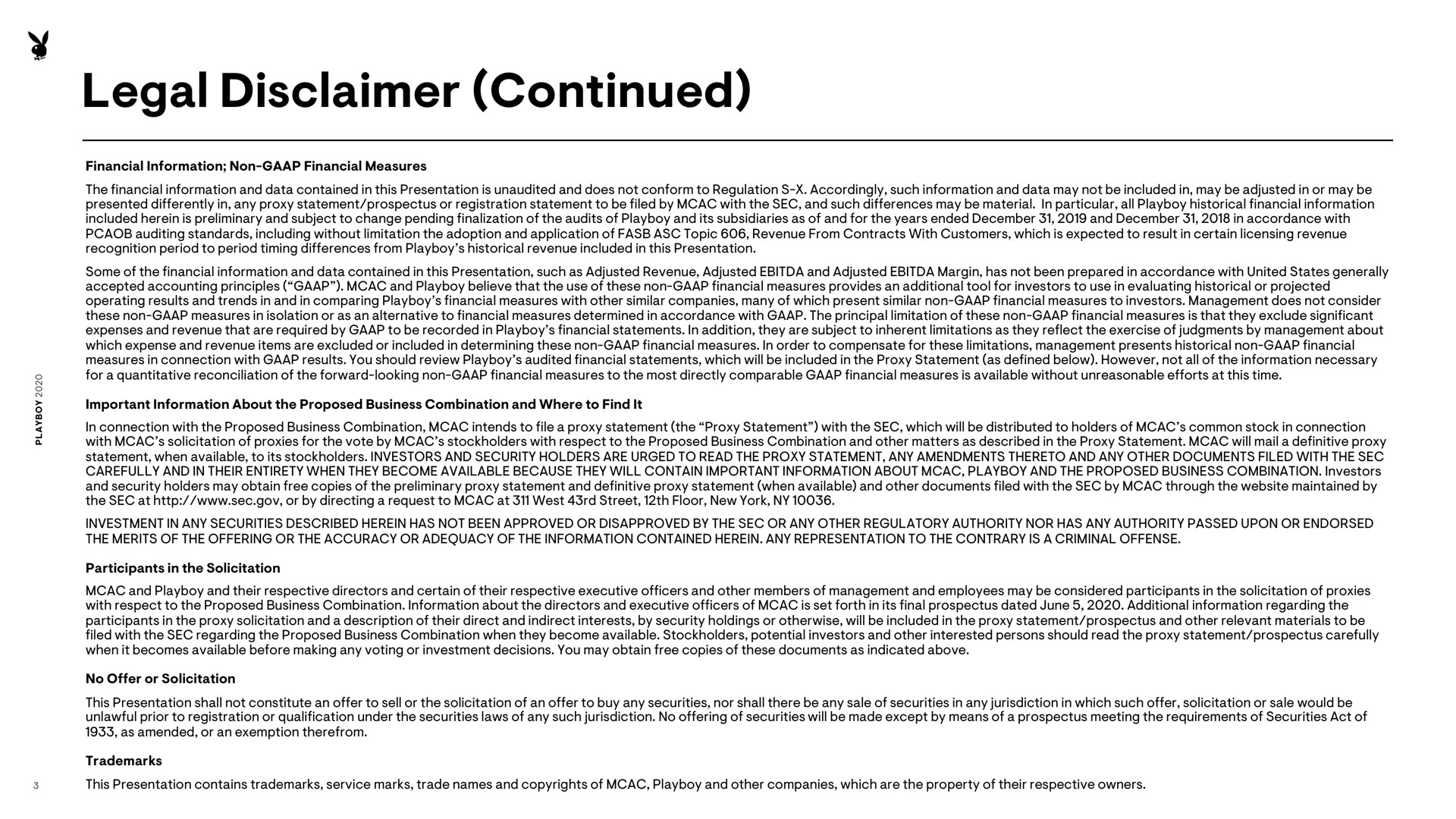 legal disclaimer continued | Playboy