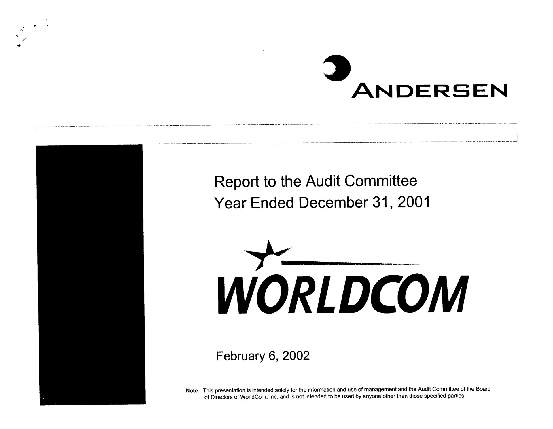 report to the audit committee | Arthur Andersen