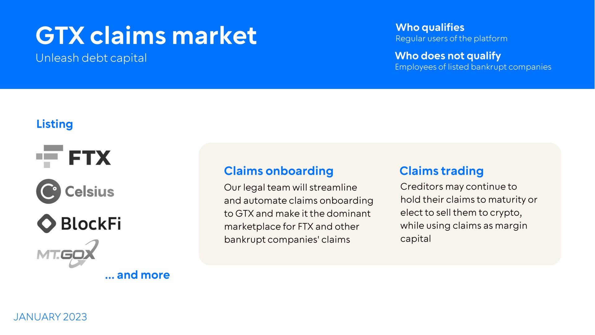 claims market | GTX