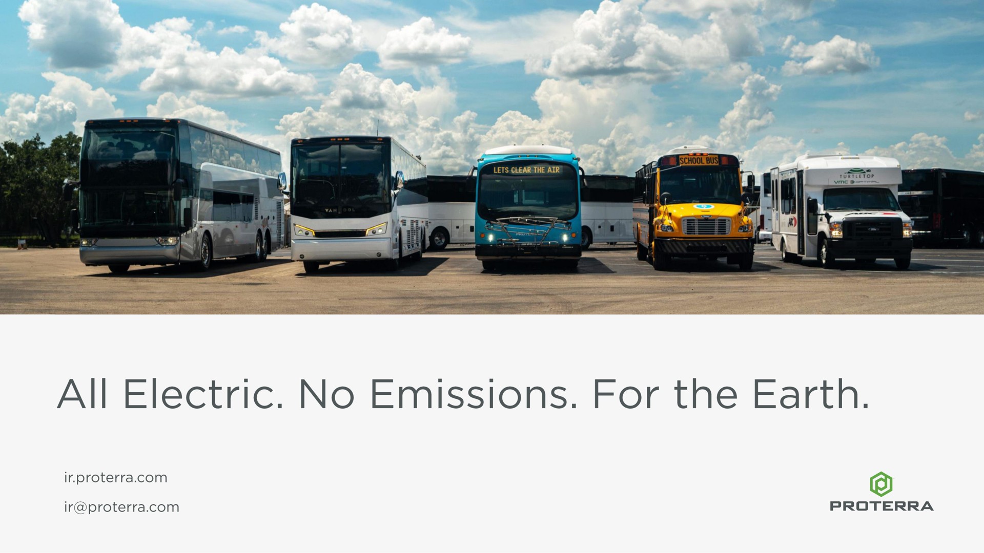all electric no emissions for the earth | Proterra
