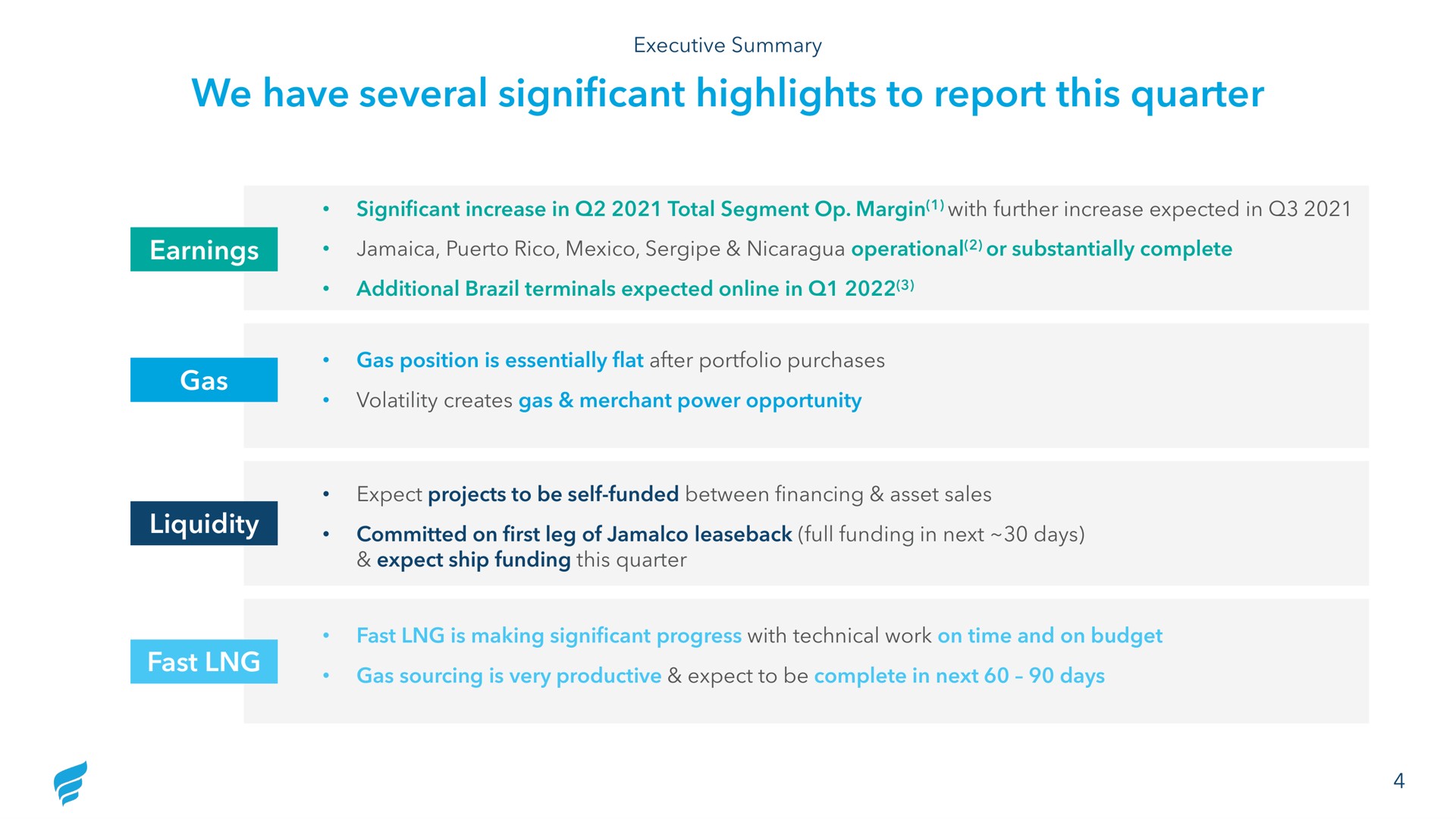 we have several significant highlights to report this quarter | NewFortress Energy