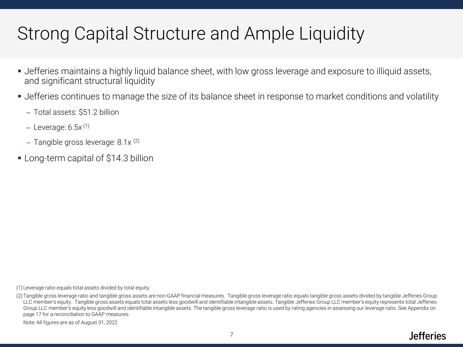 strong capital structure and ample liquidity | Jefferies Financial Group
