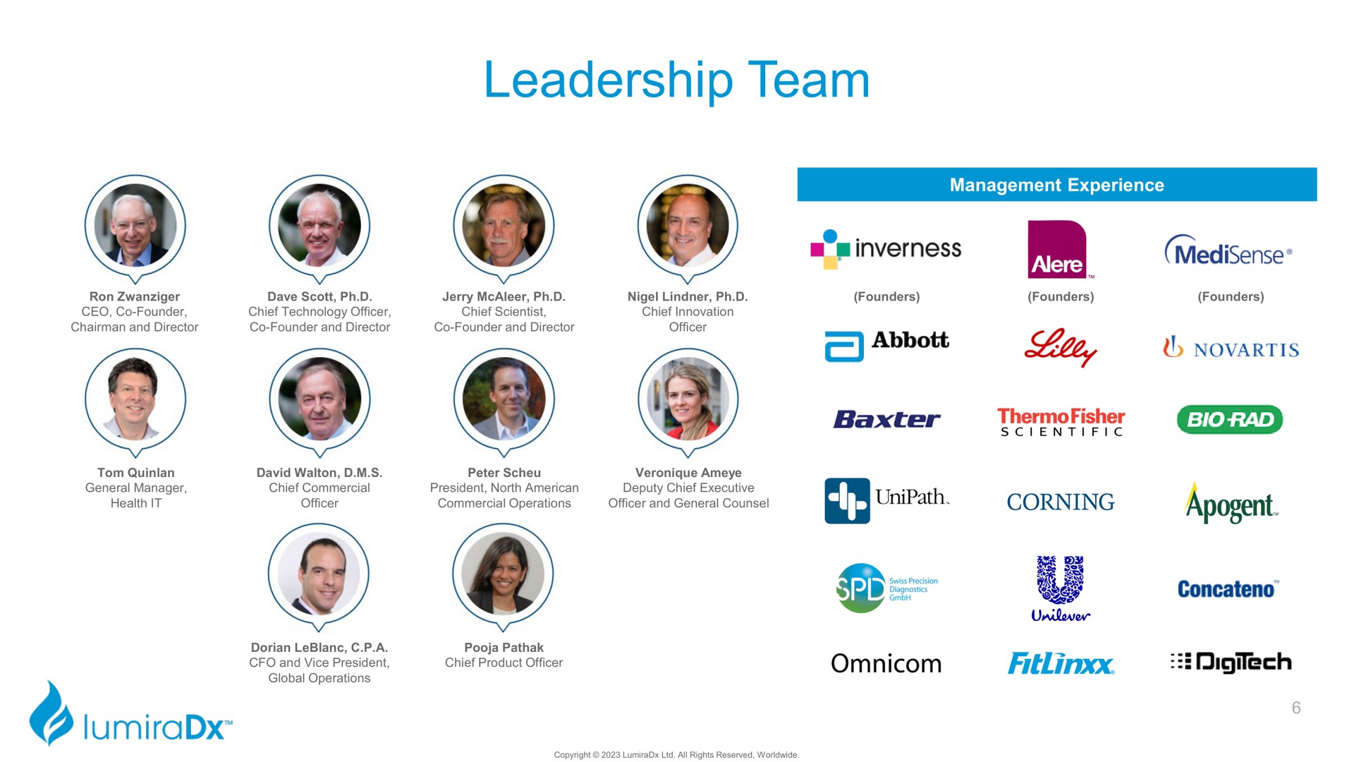 leadership team | LumiraDx