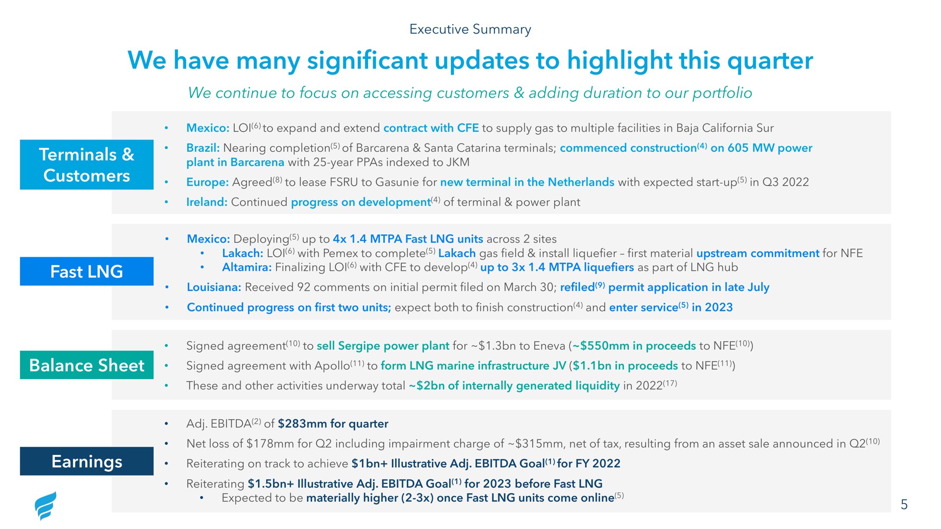 we have many significant updates to highlight this quarter | NewFortress Energy