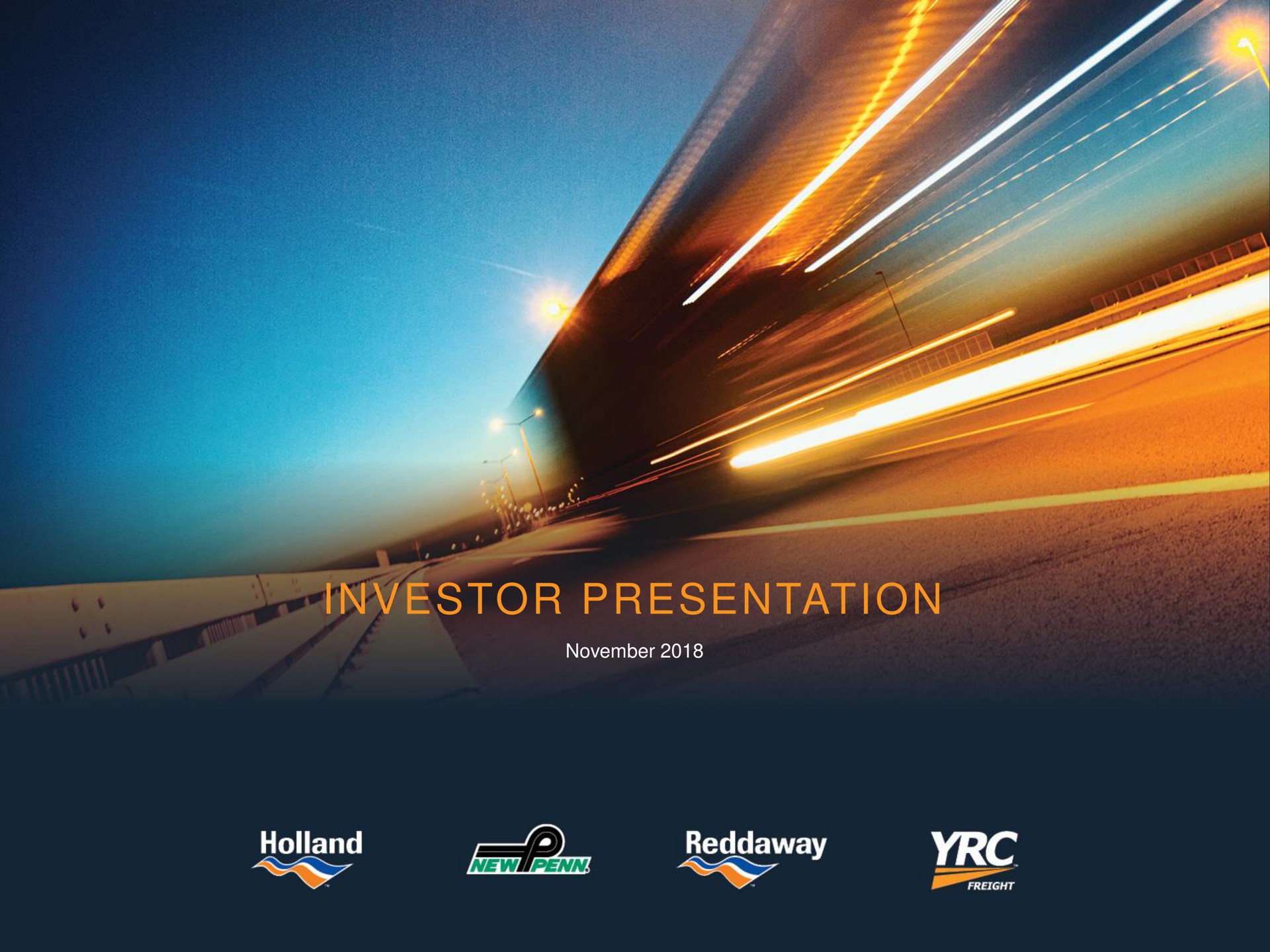 investor presentation or riper | Yellow Corporation