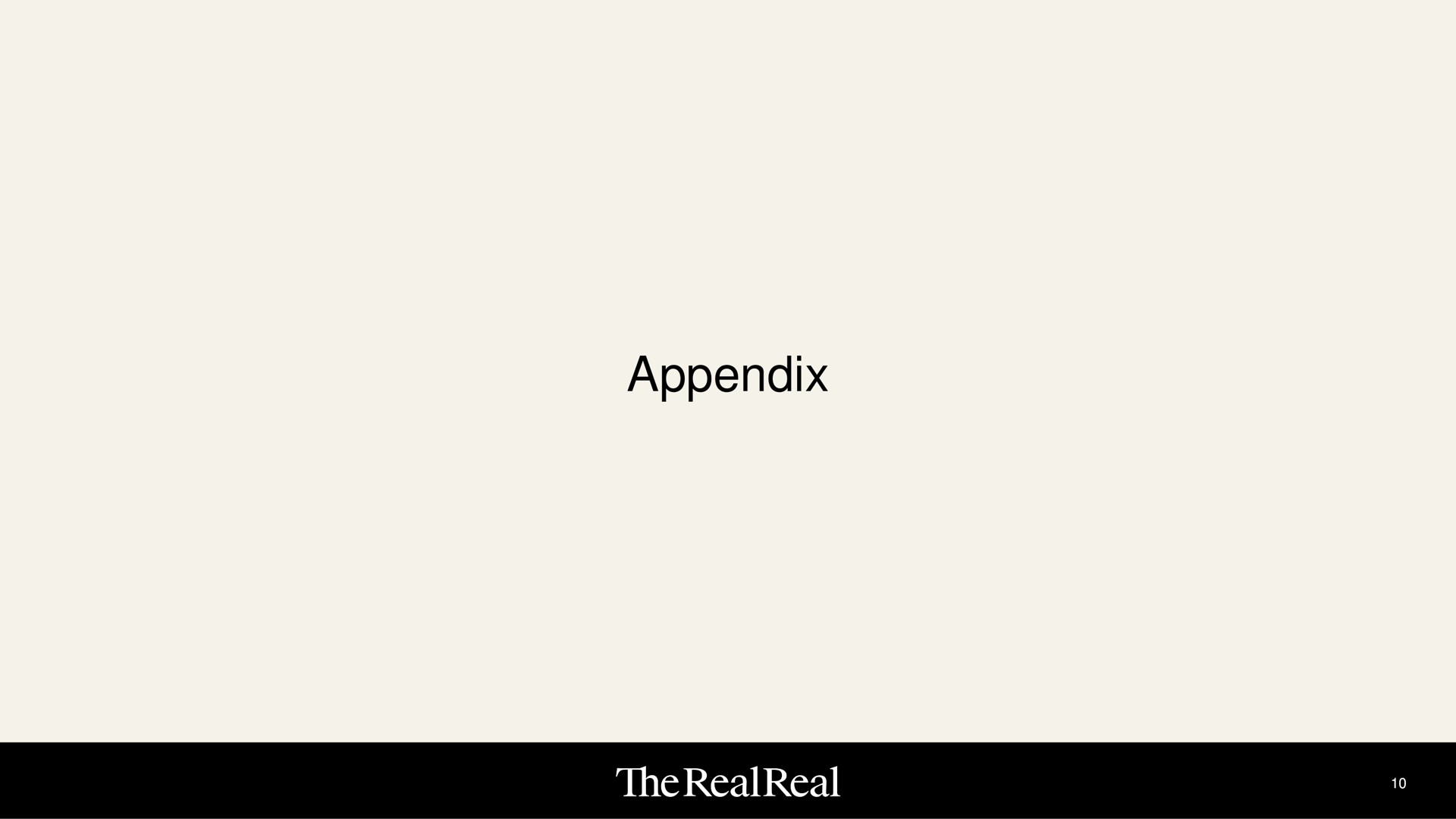 appendix the | The RealReal