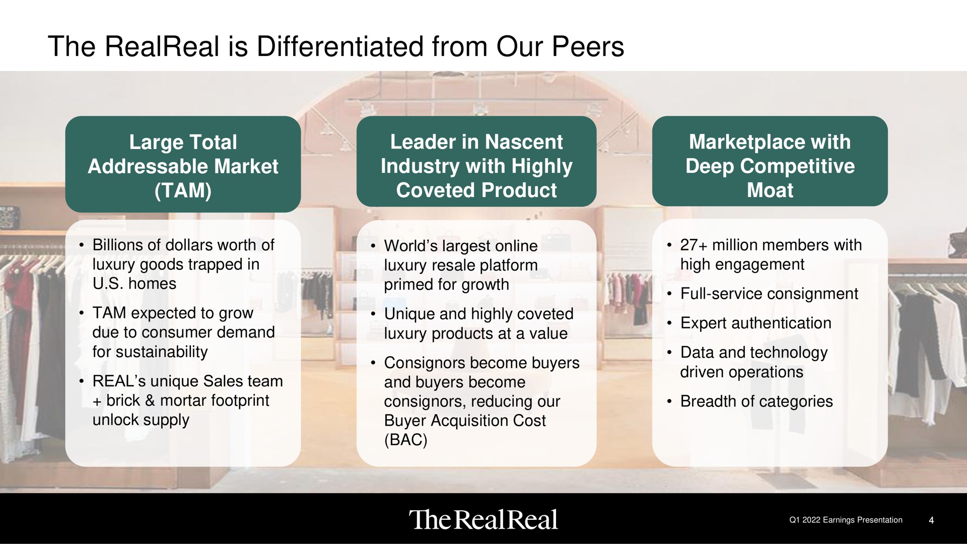 the is differentiated from our peers | The RealReal