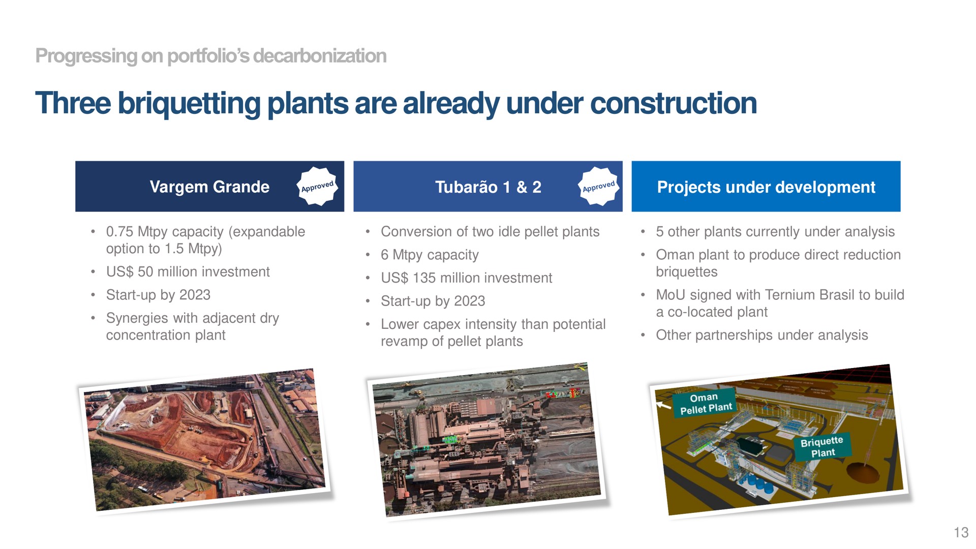 three plants are already under construction | Vale