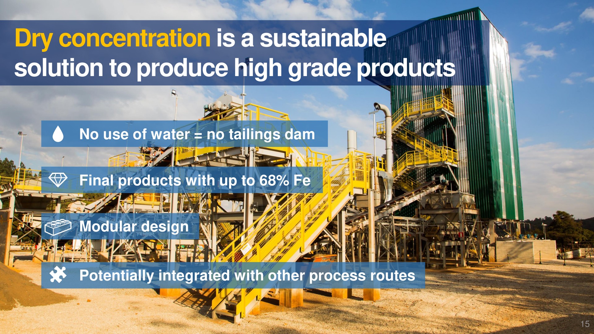 dry concentration is a sustainable solution to produce high grade products other process | Vale