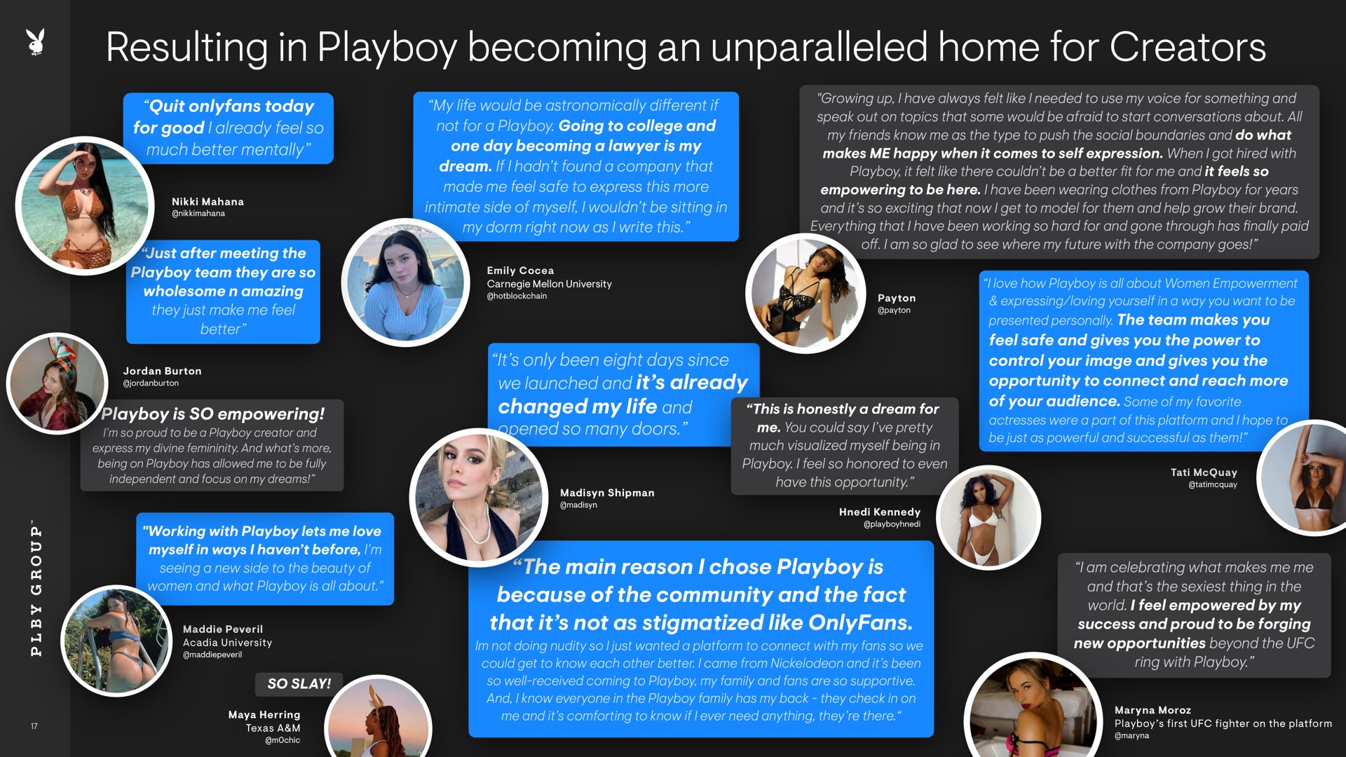 resulting in playboy becoming an unparalleled home for creators | Playboy