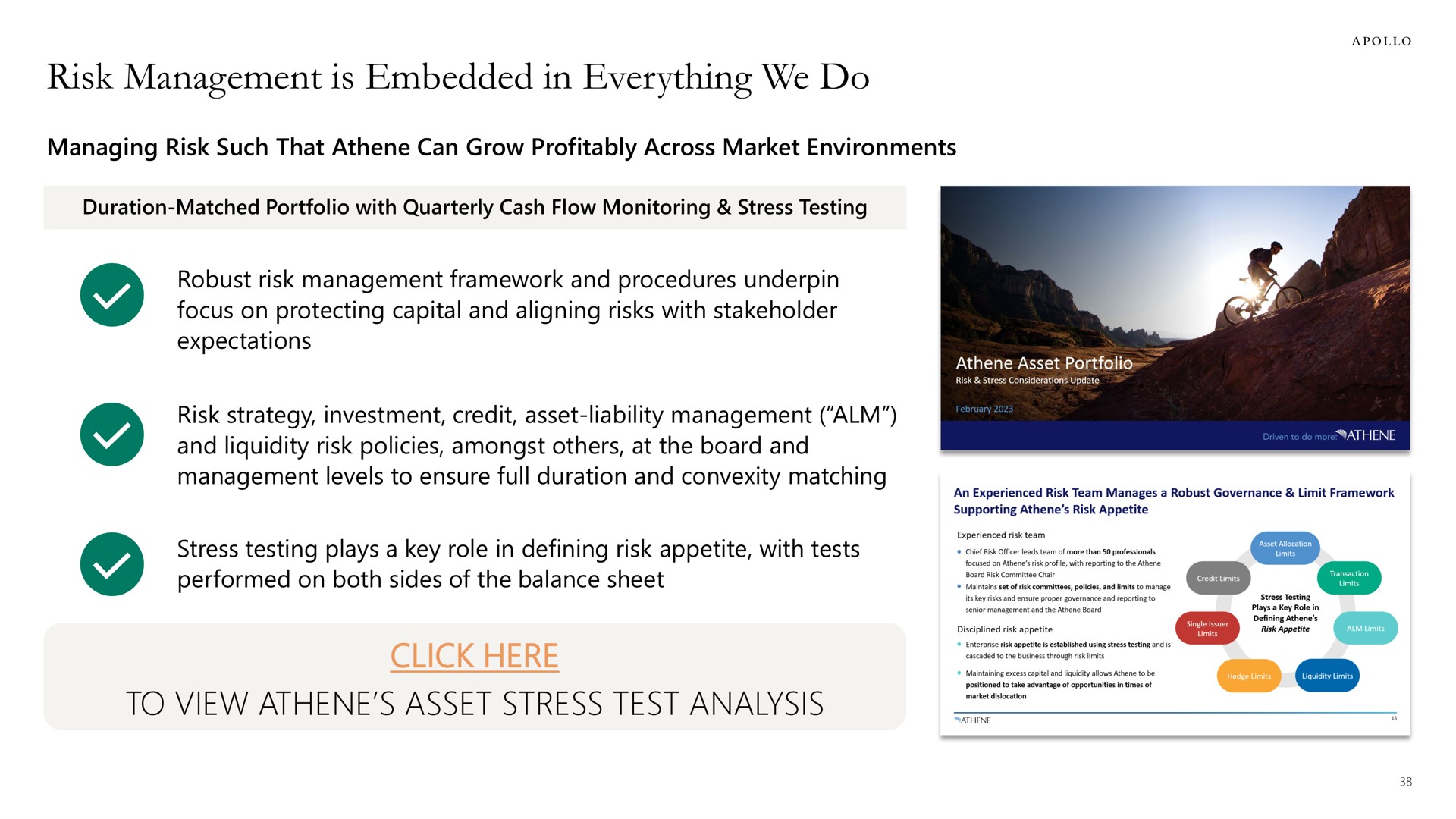 risk management is embedded in everything we do click here to view asset stress test analysis | Apollo Global Management