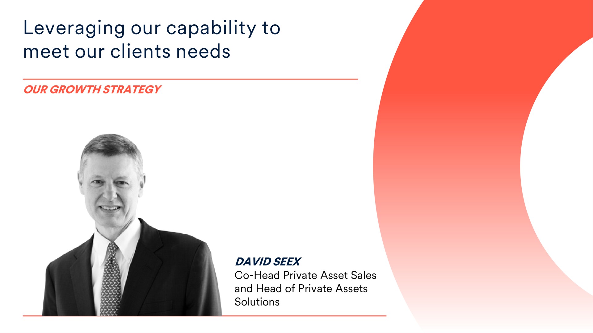 leveraging our capability to meet our clients needs | Schroders