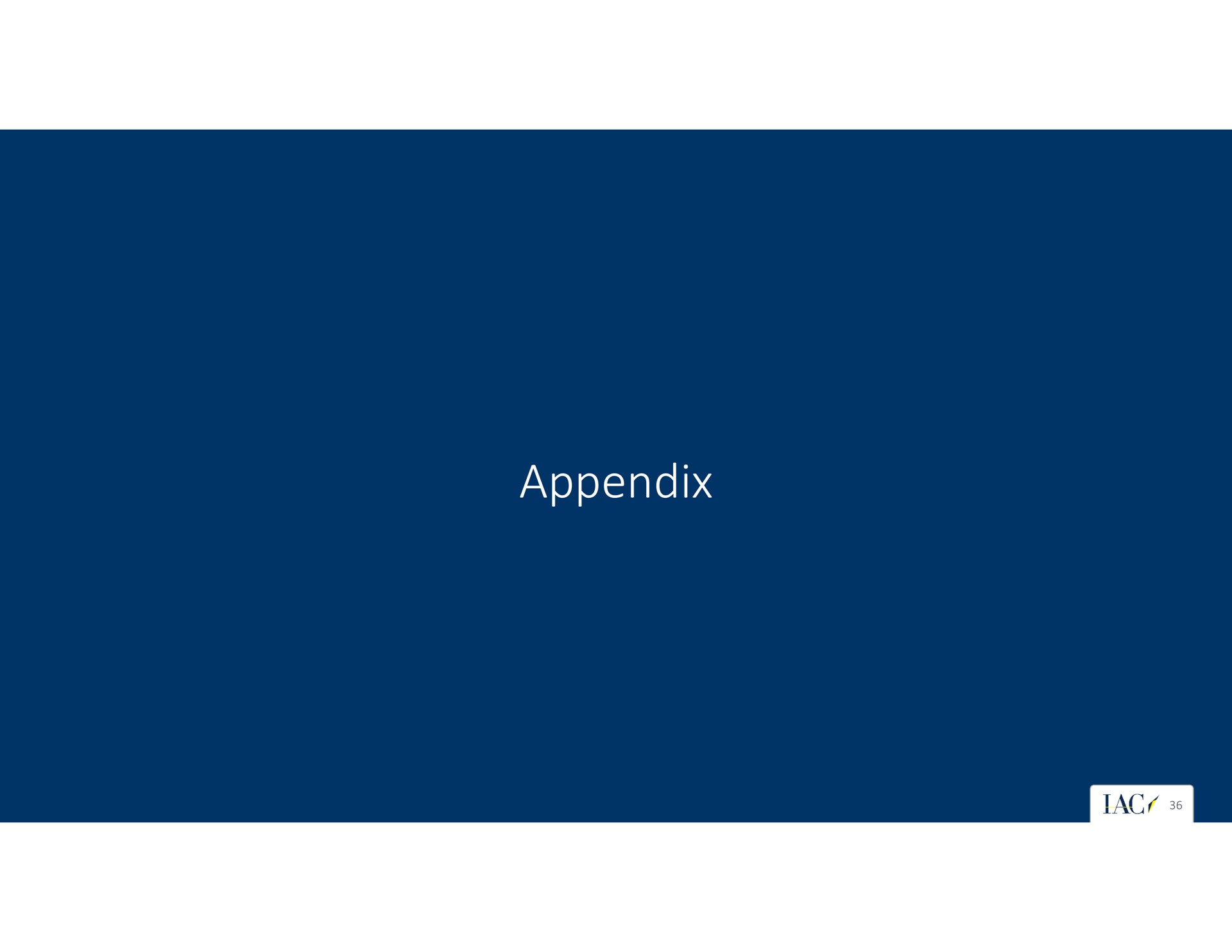 appendix | IAC