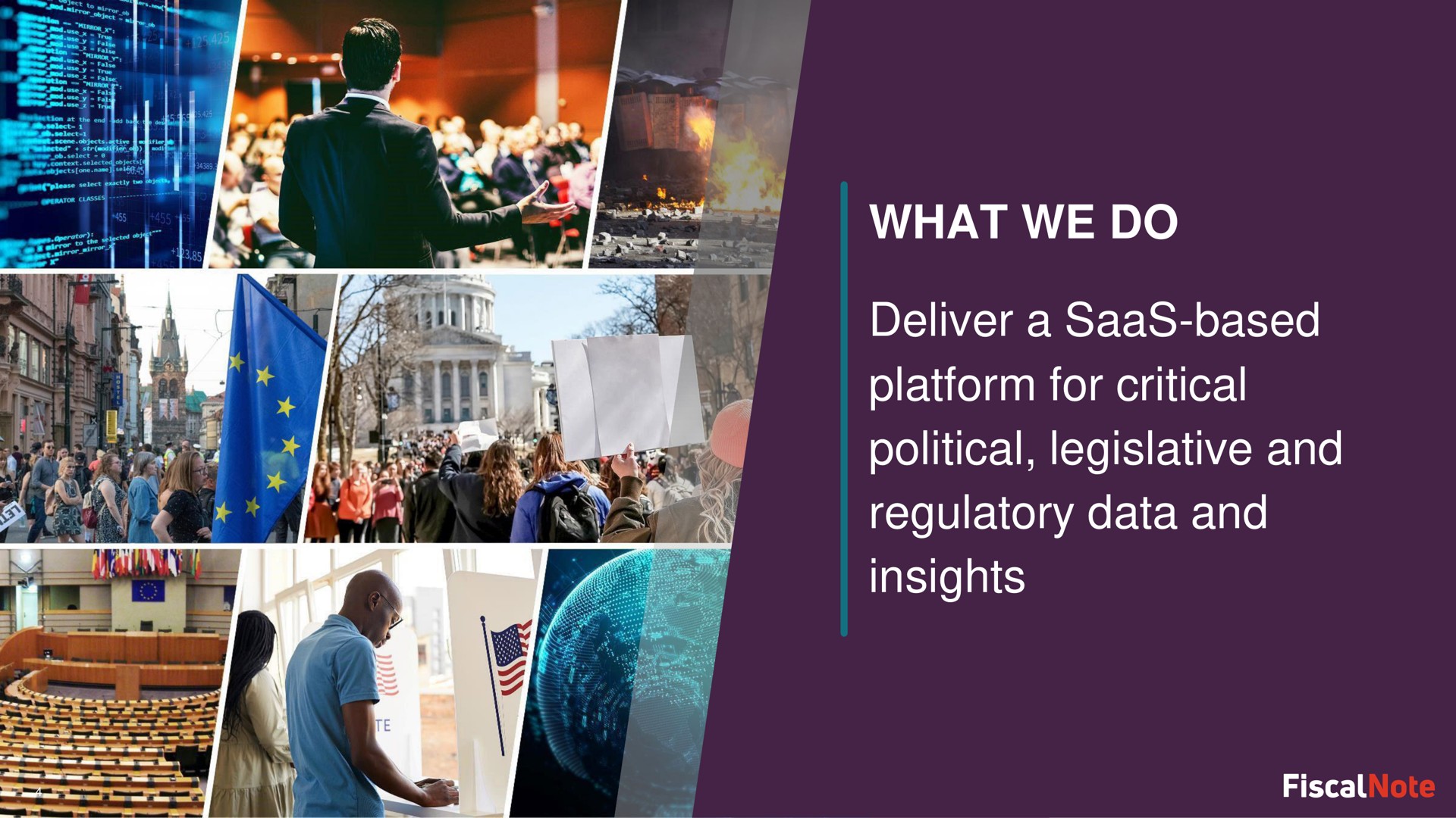what we do deliver a based platform for critical political legislative and regulatory data and insights fiscal | FiscalNote