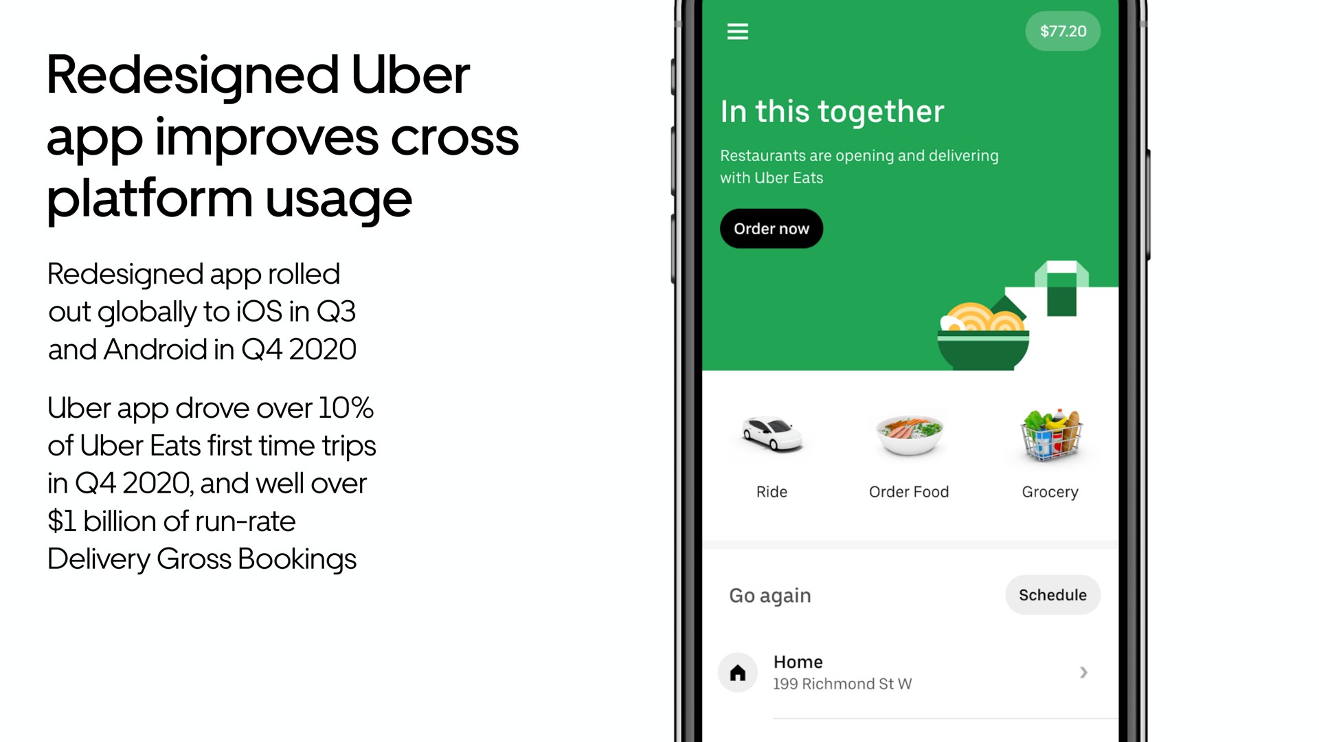 redesigned improves cross platform usage | Uber