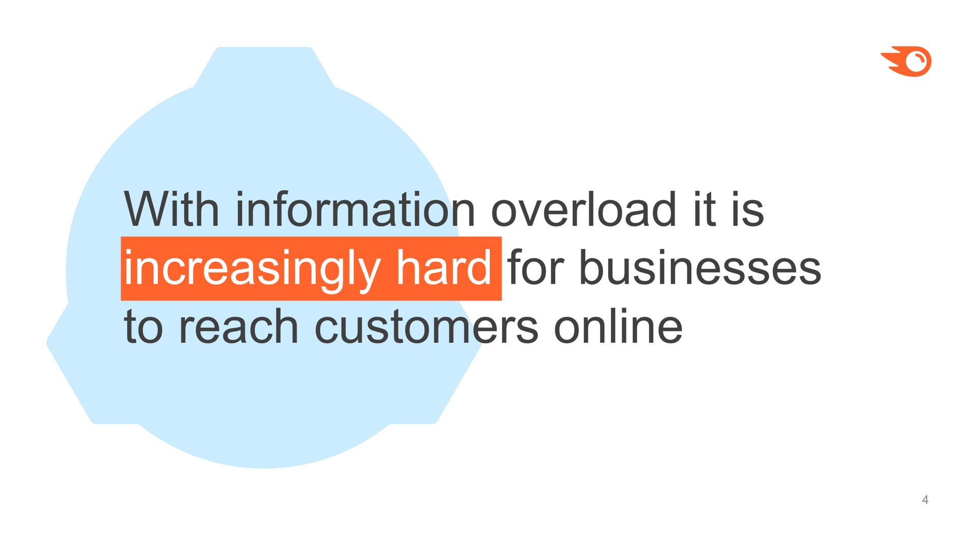 with information overload it is increasingly hard for businesses to reach customers | Semrush