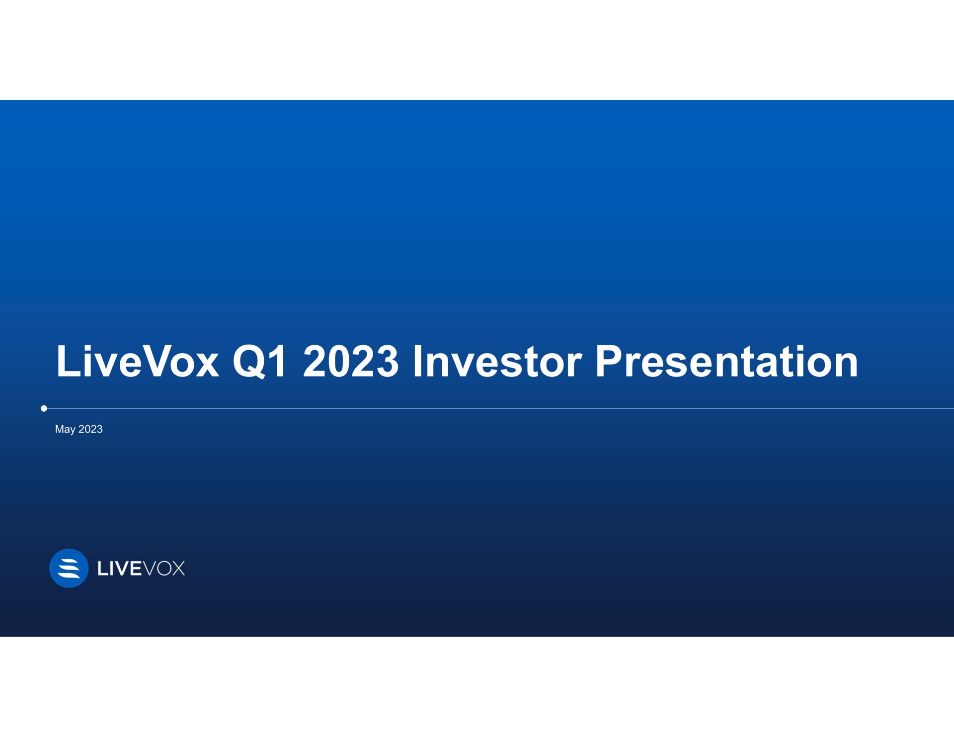 investor presentation | LiveVox