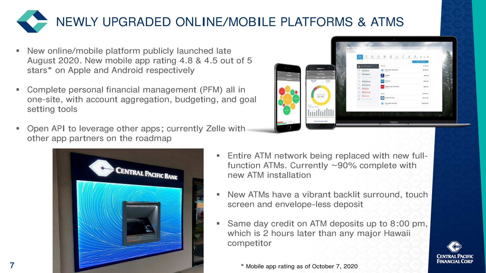 newly upgraded mobile platforms | Central Pacific Financial