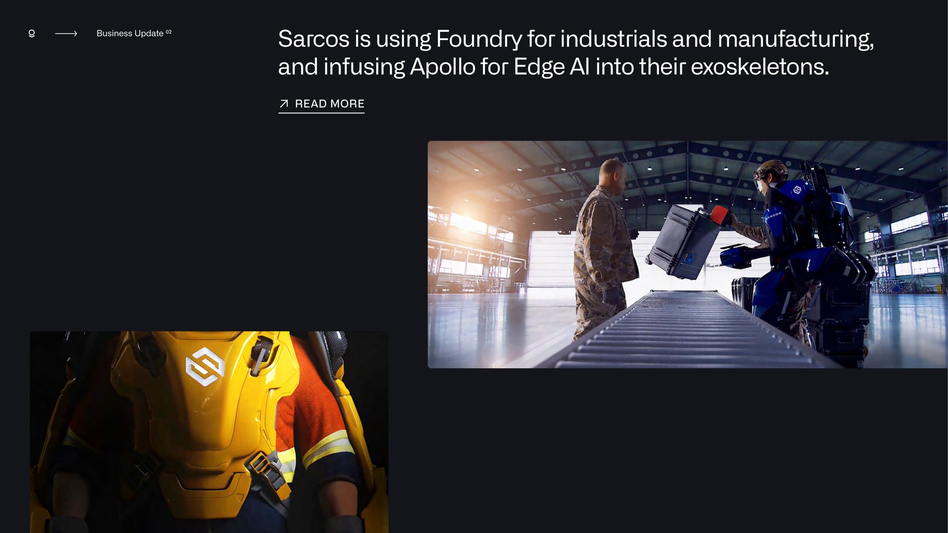 is using foundry for and manufacturing and infusing for edge into their exoskeletons | Palantir