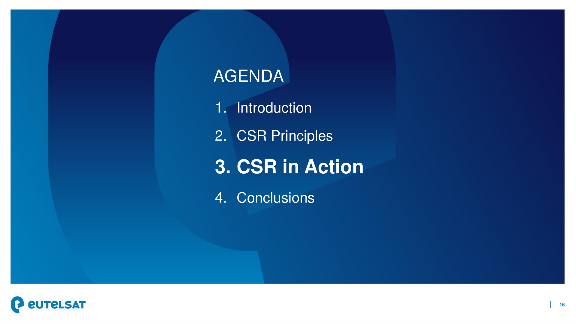 agenda in action principles | Eutelsat