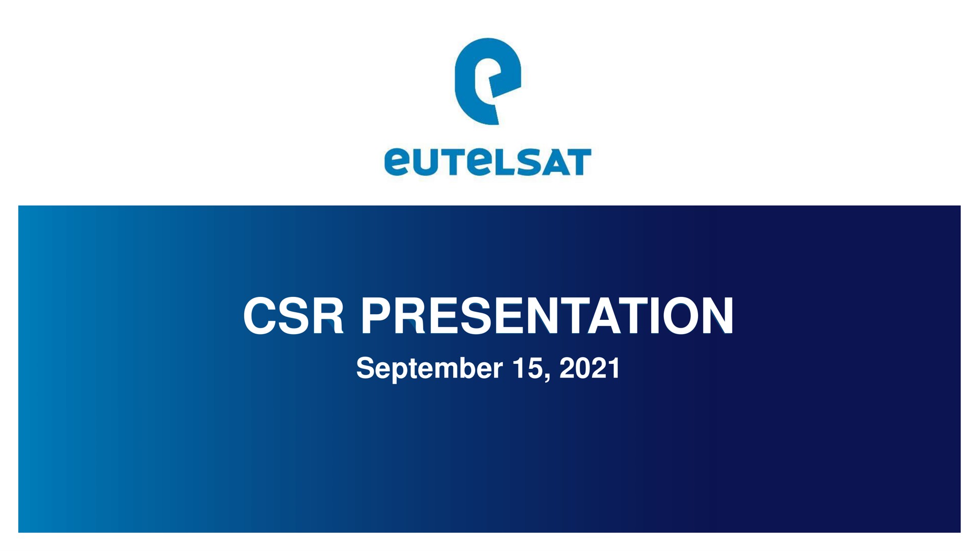 presentation | Eutelsat