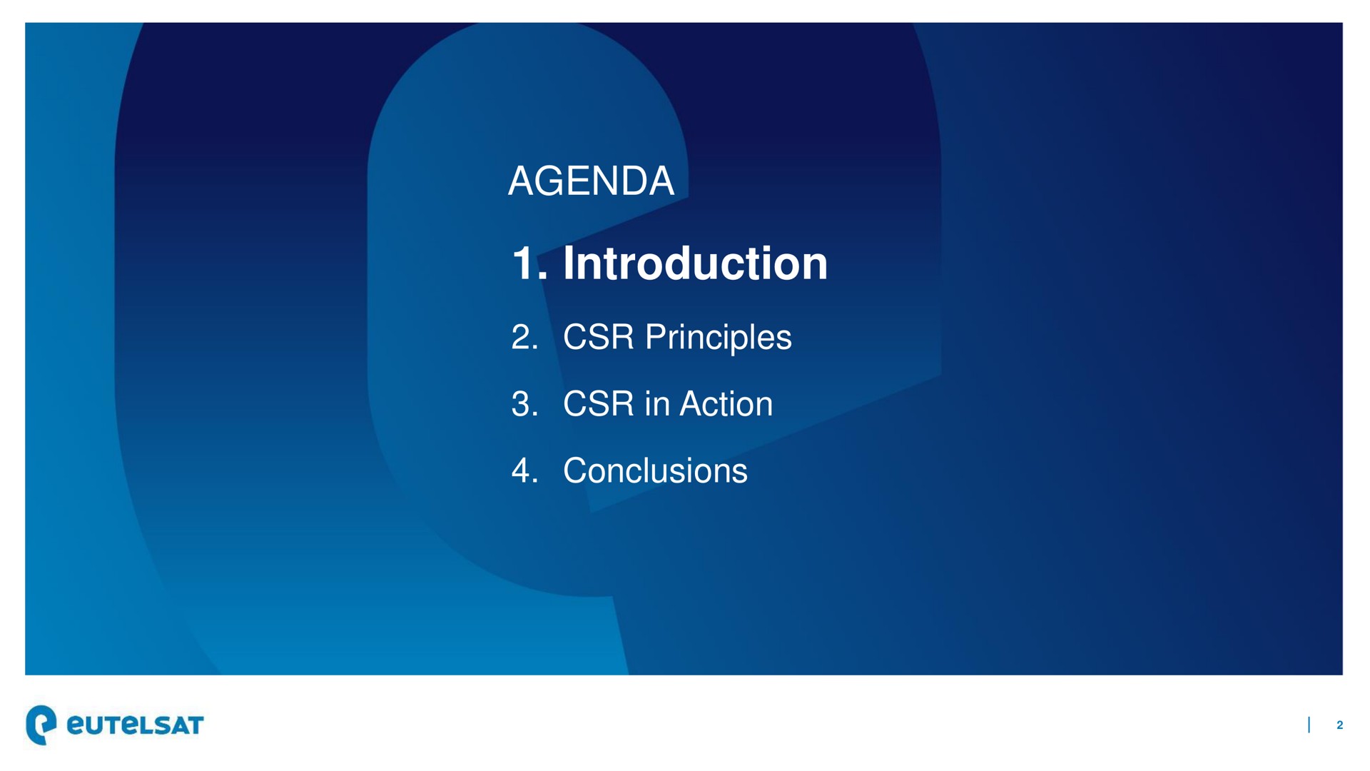 agenda introduction | Eutelsat