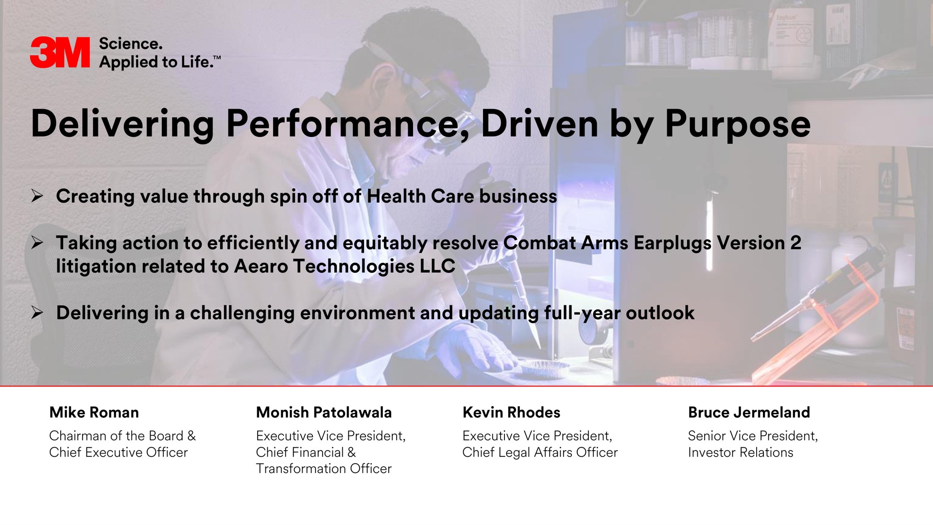 delivering performance driven by purpose | 3M