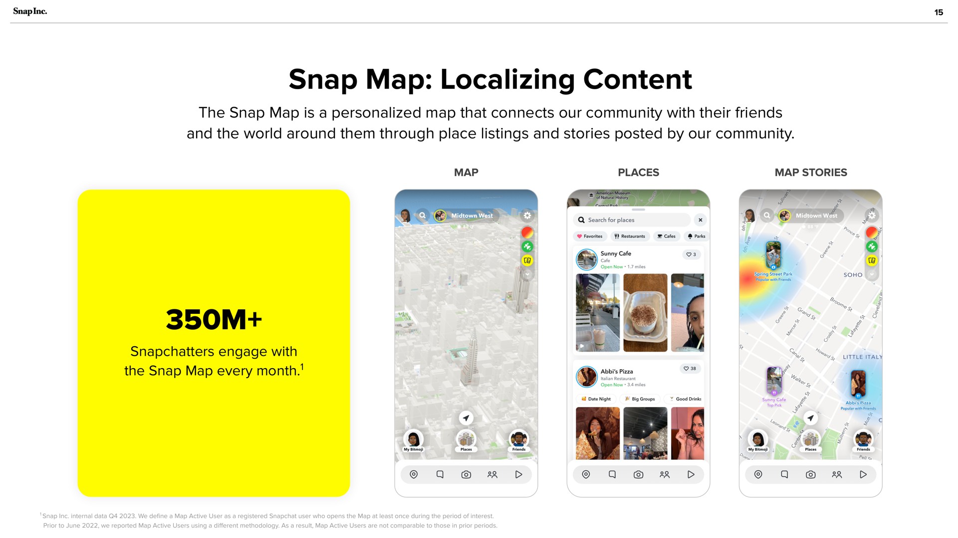 snap map localizing content aes a i | Snap Inc