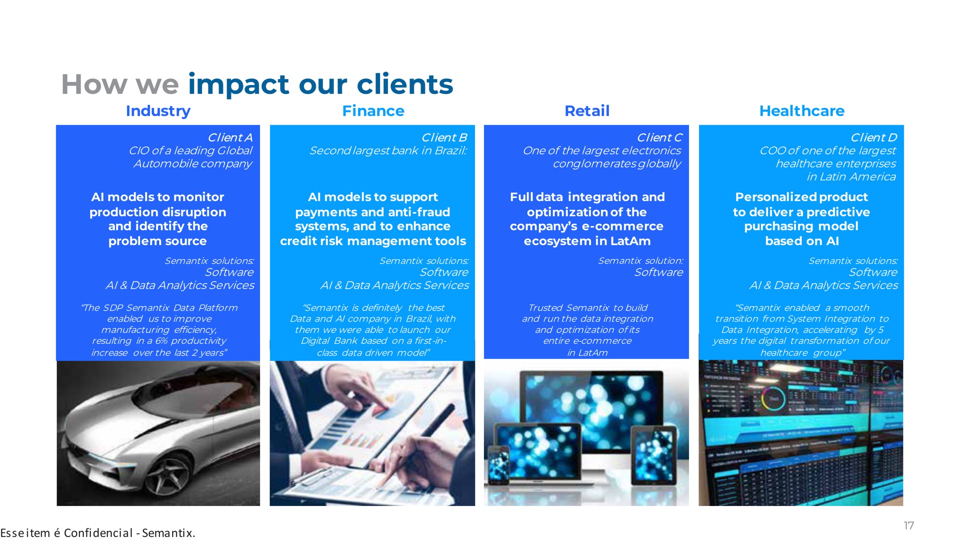 how we impact our clients | Semantix