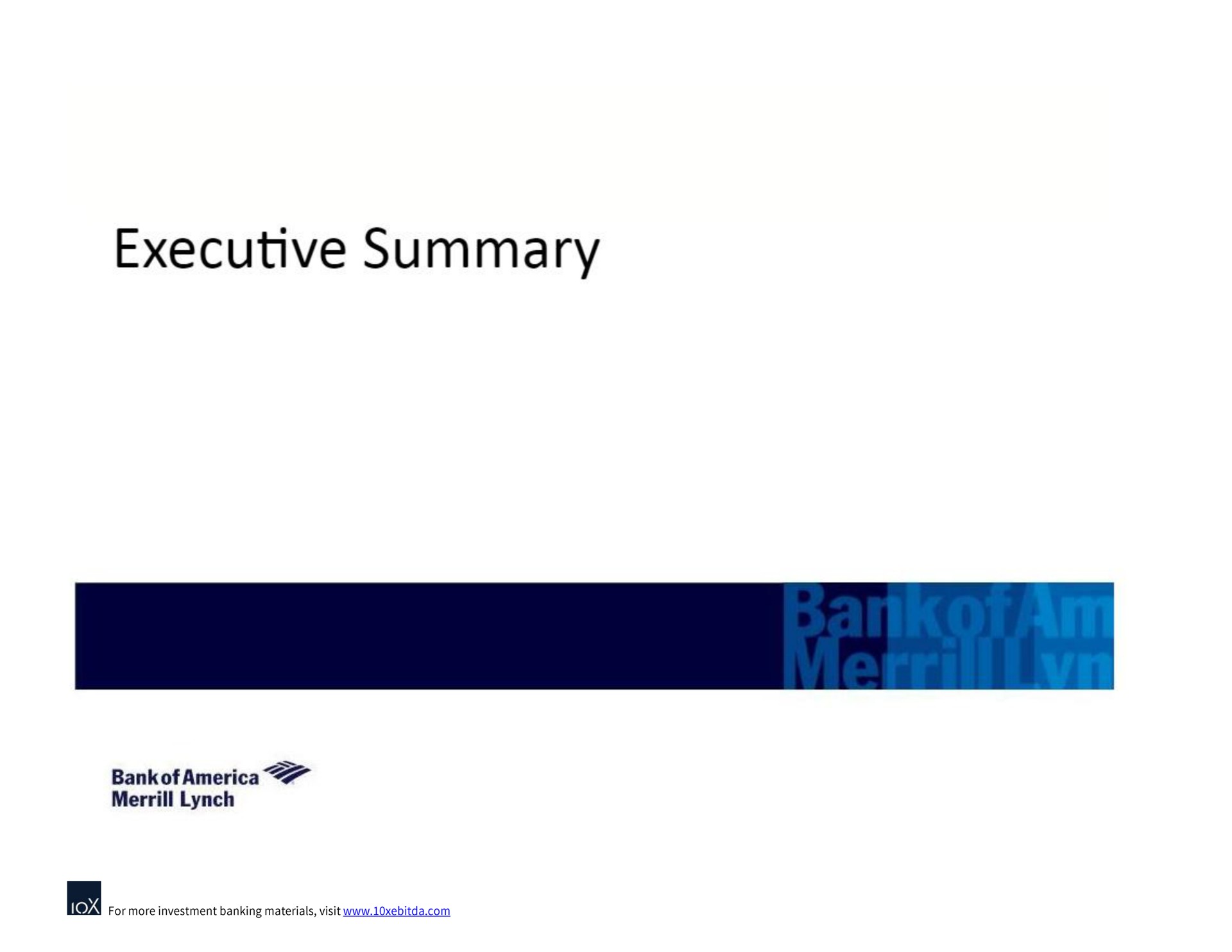 executive summary | Bank of America
