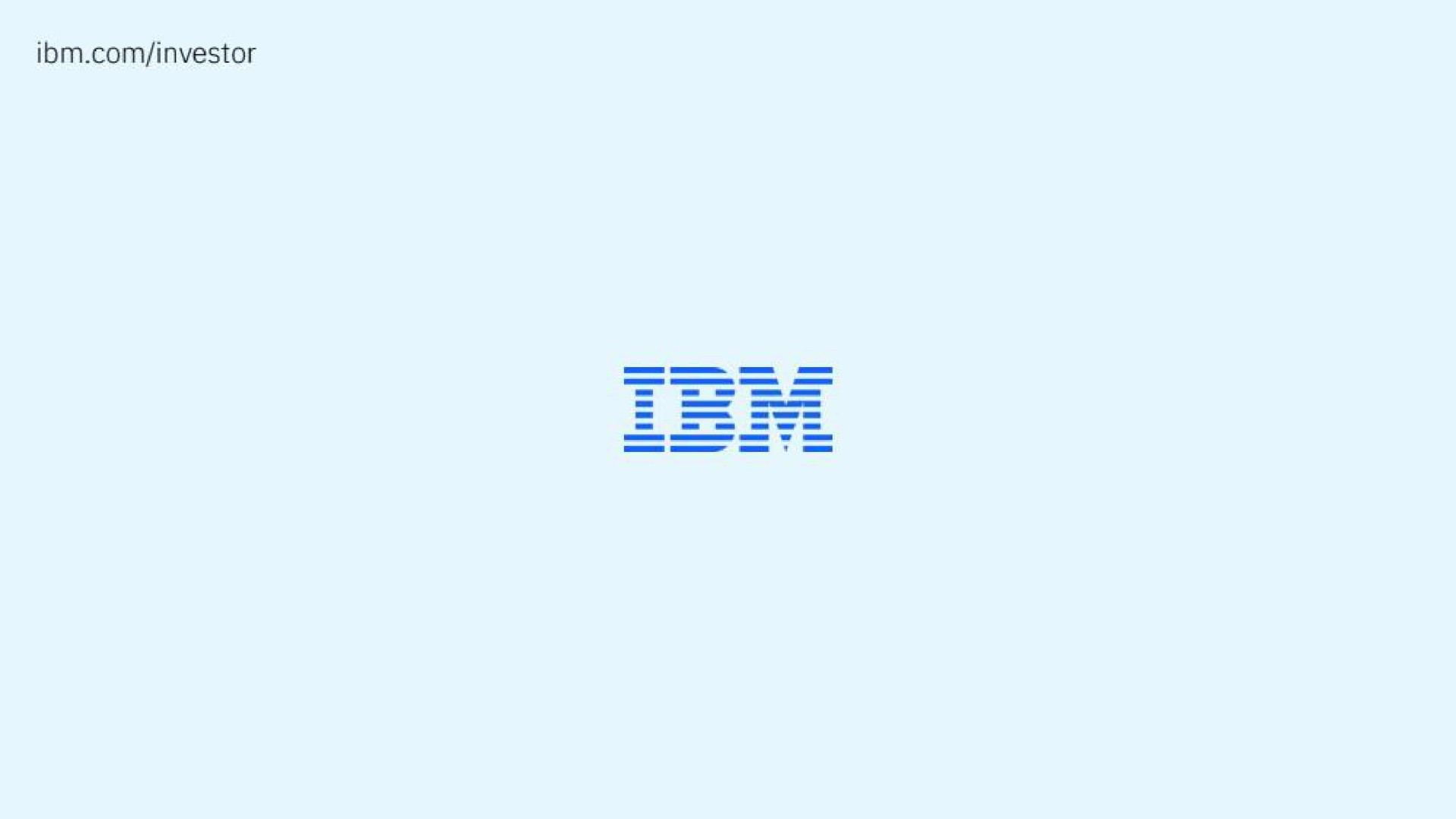 IBM Results Presentation Deck | Slidebook.io