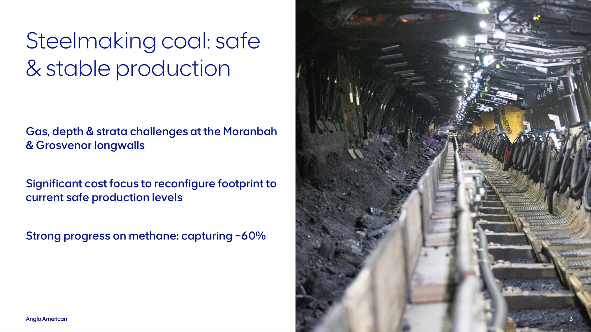 steelmaking coal safe stable production sate | AngloAmerican