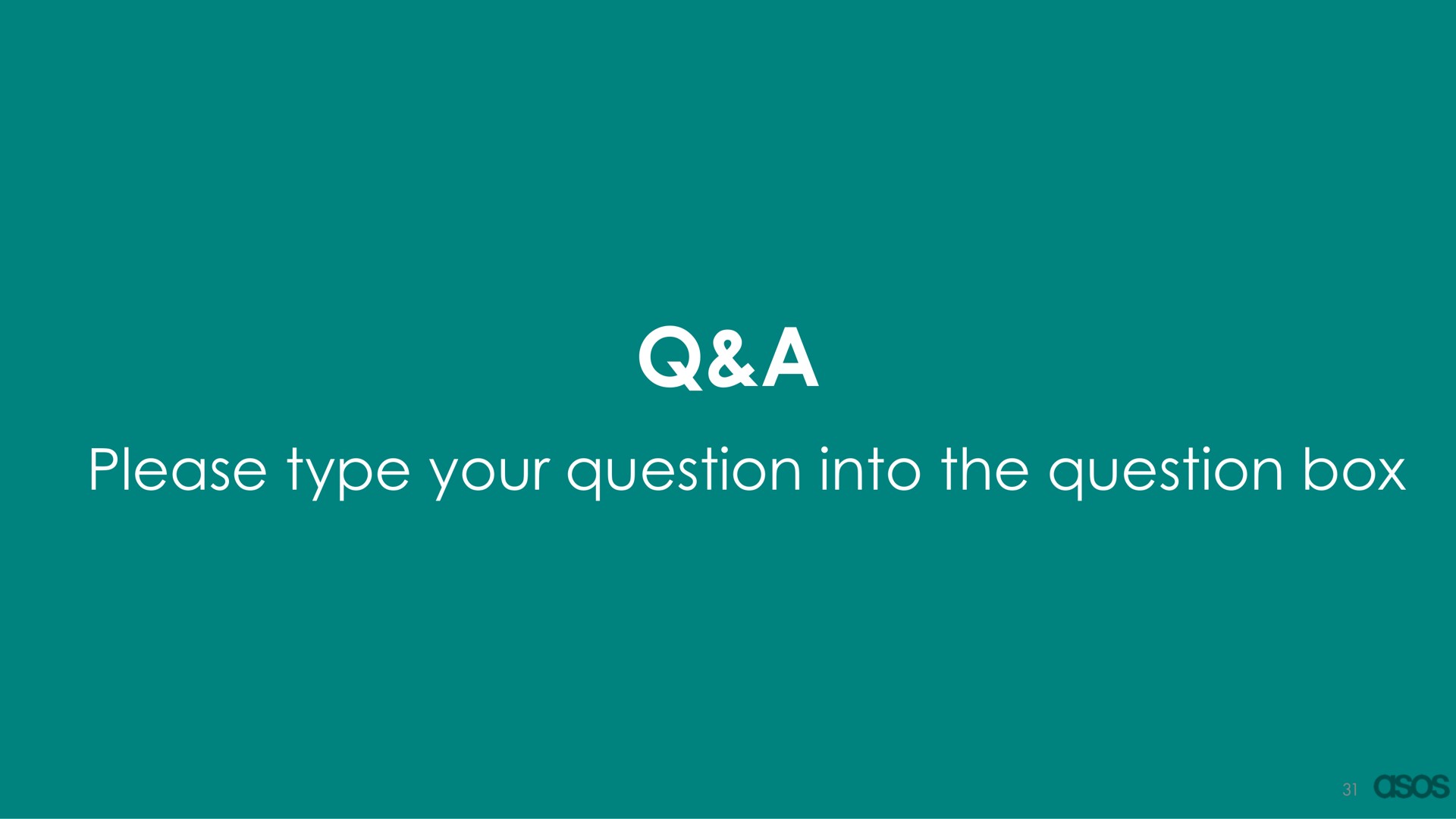 a please type your question into the question box | Asos