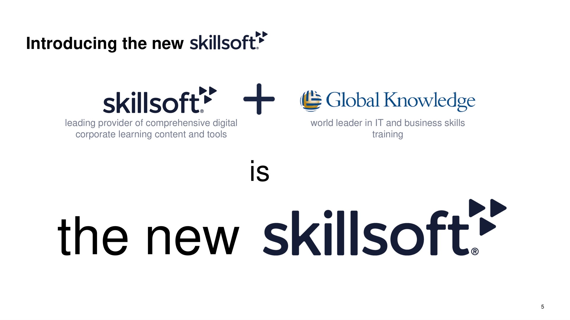introducing the new is the new global knowledge | Skillsoft