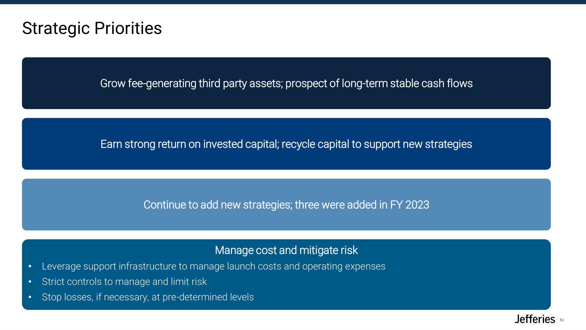 strategic priorities | Jefferies Financial Group