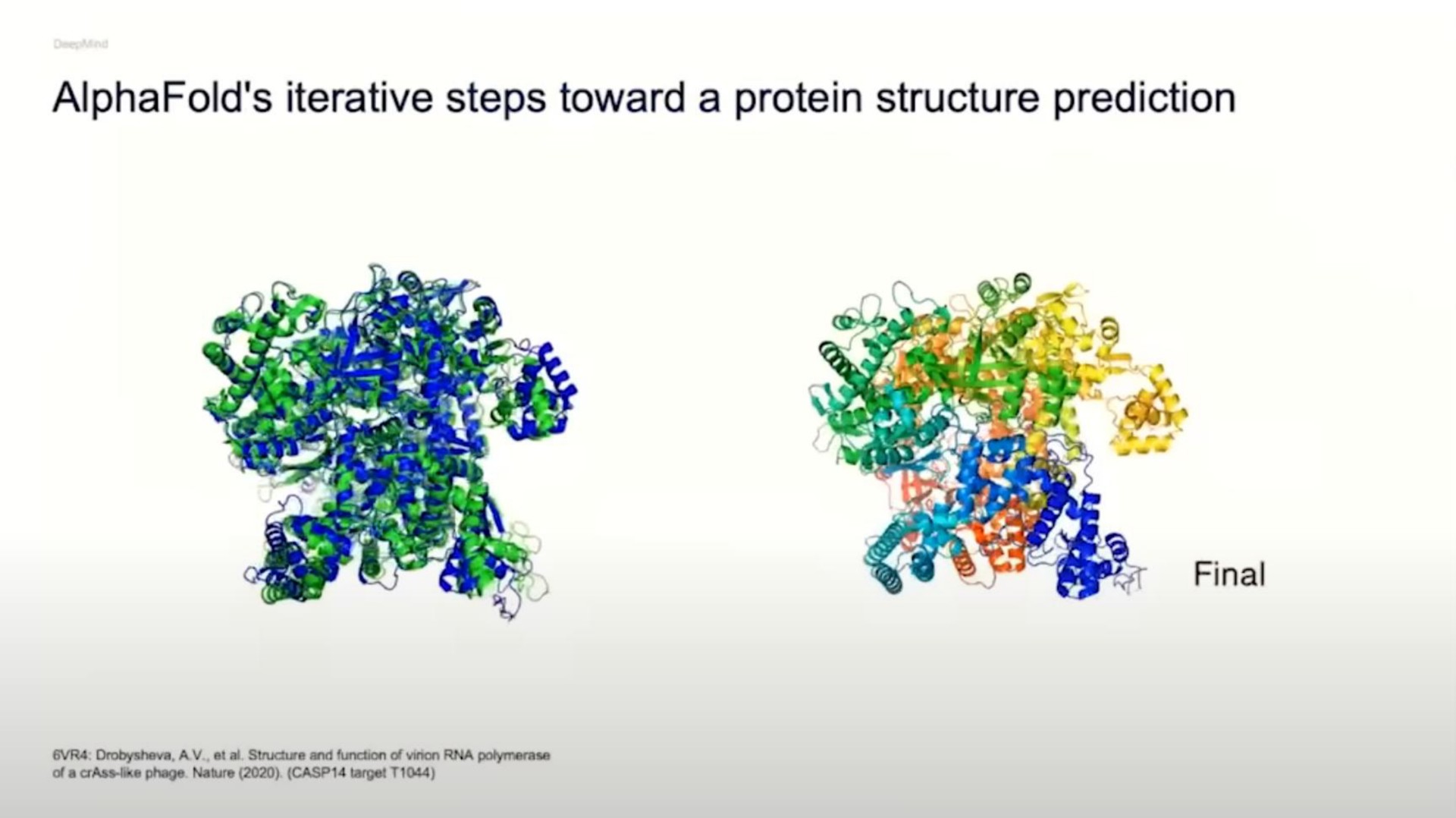 iterative steps toward a protein structure prediction structure and function of target of a crass like phage nature | DeepMind