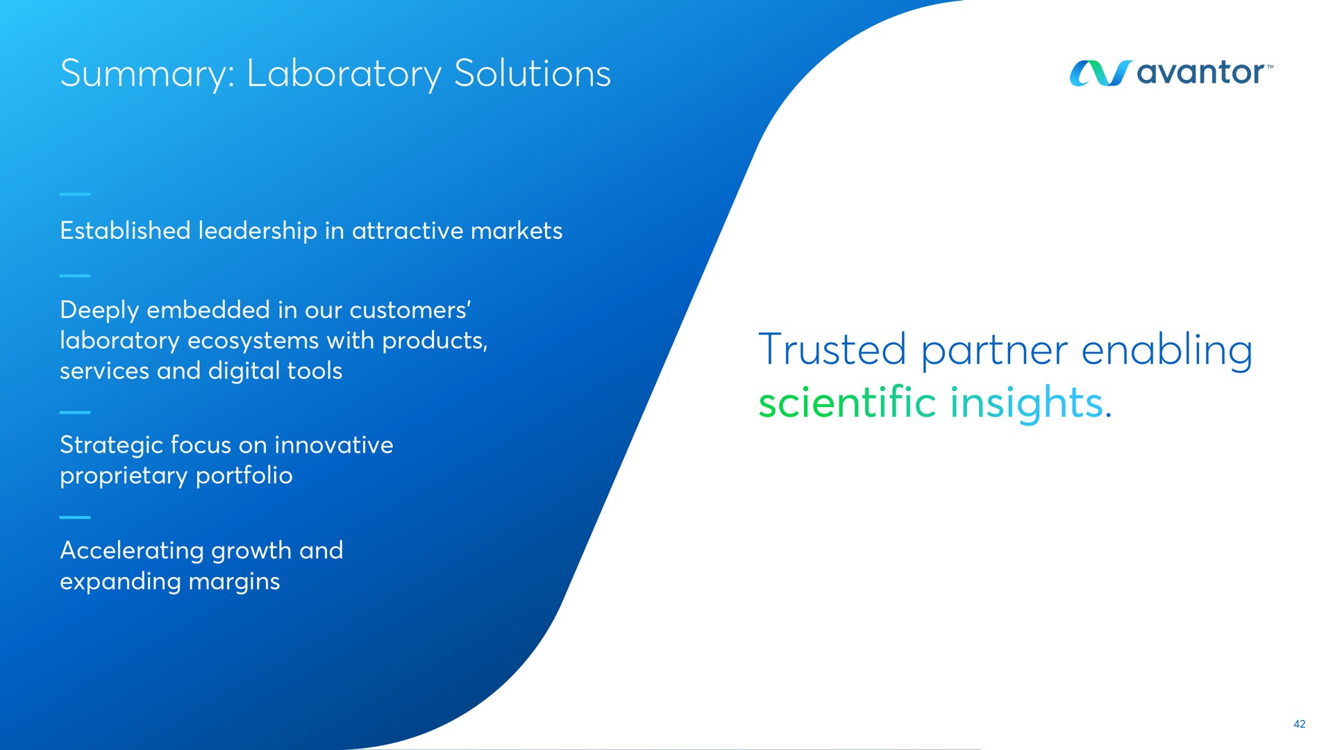 summary laboratory solutions trusted partner enabling scientific insights | Avantor