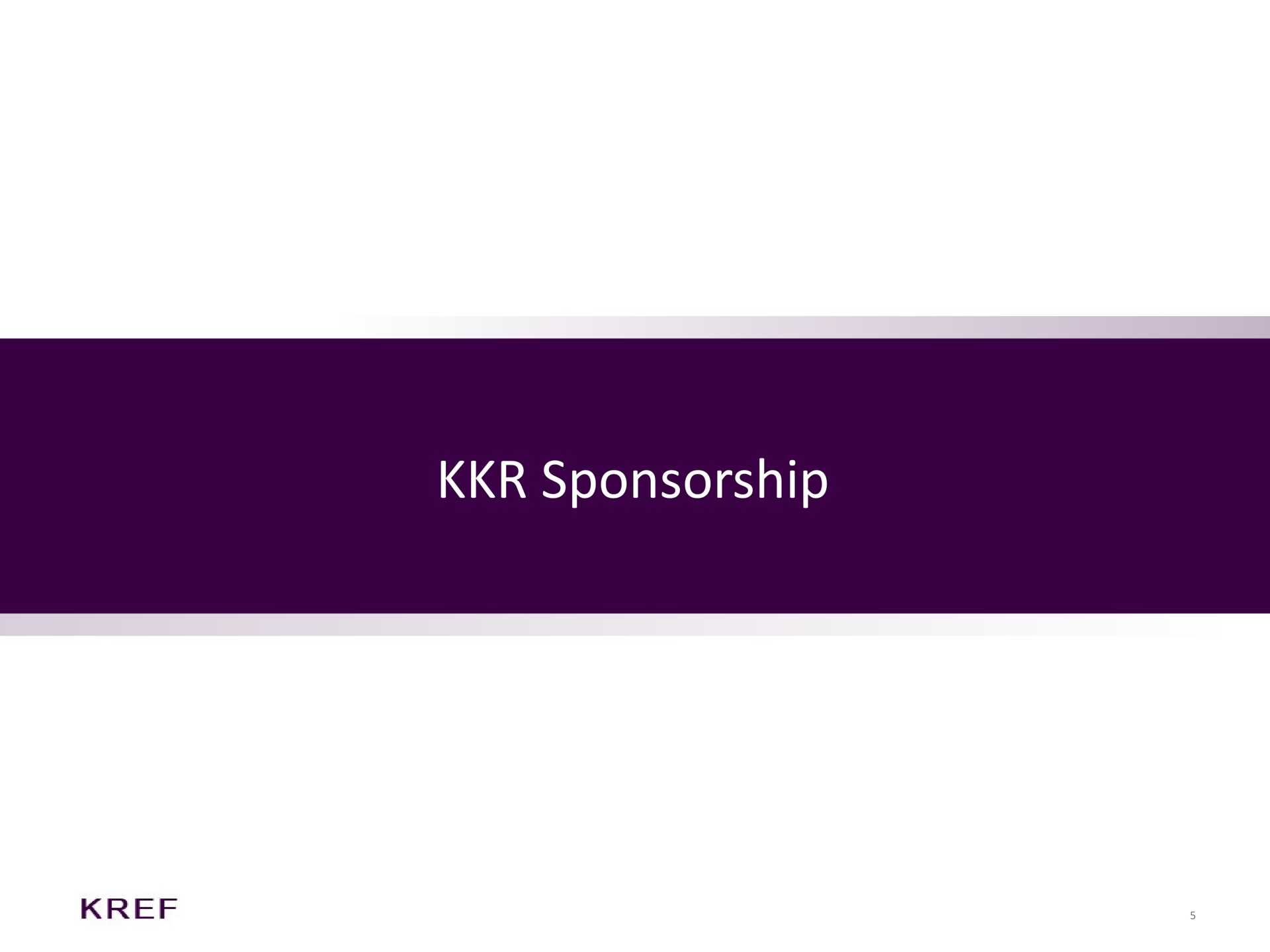 sponsorship | KKR Real Estate Finance Trust