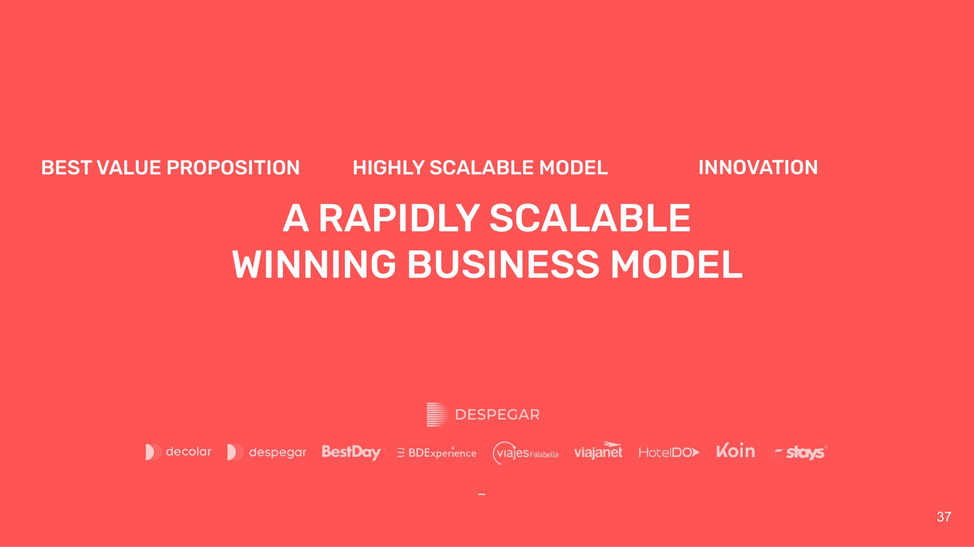 best value proposition highly scalable model innovation a rapidly scalable winning business model | Despegar