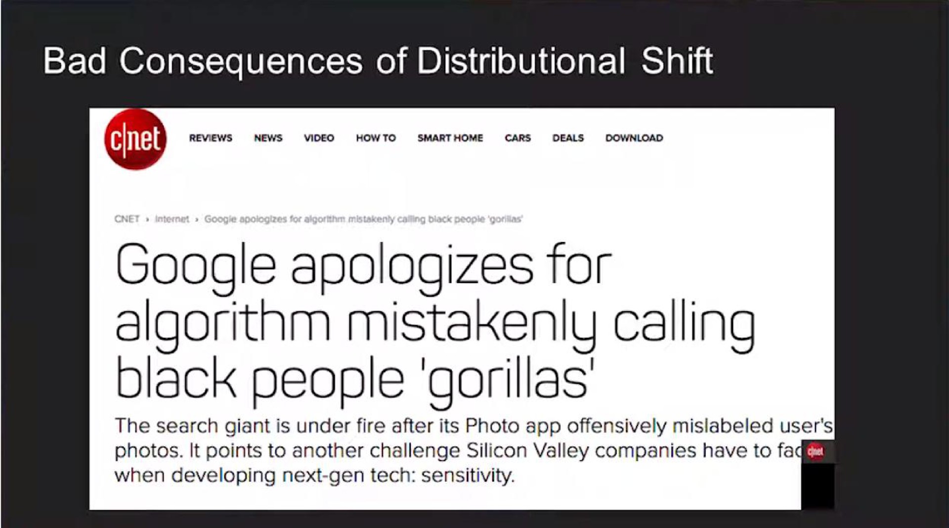 bad consequences of distributional shift apologizes for algorithm mistakenly calling black people gorillas | OpenAI