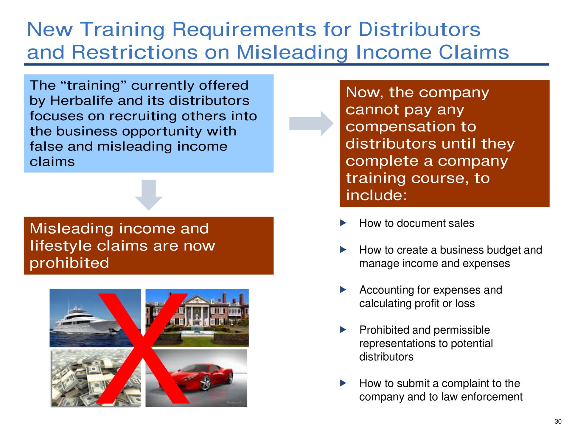 new training requirements for distributors and restrictions on misleading income claims the business opportunity with false compensation to until they | Pershing Square
