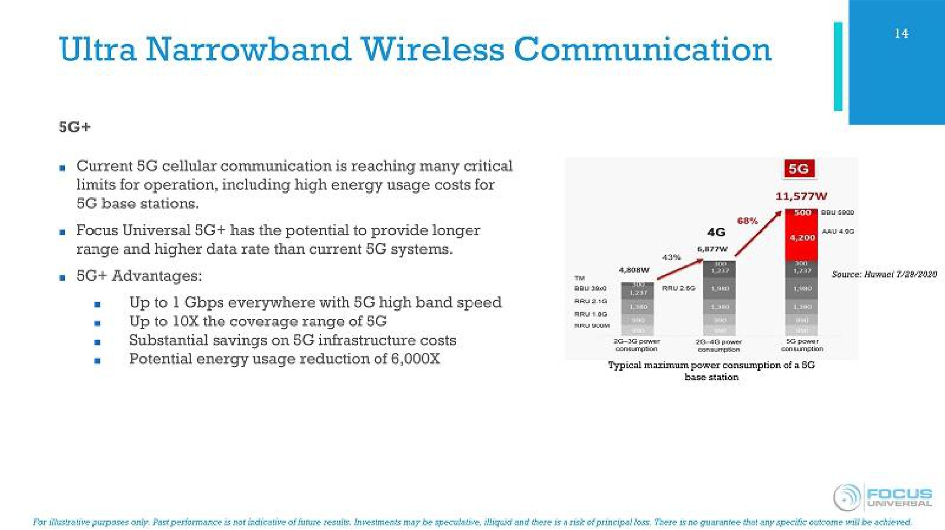 ultra wireless communication current cellular communication is reaching many critical limits for operation including high energy usage costs for base stations focus universal has the potential to provide longer advantages everywhere with high band speed substantial savings on infrastructure costs potential energy usage reduction of lee power tepid avian a source focus | Focus Universal