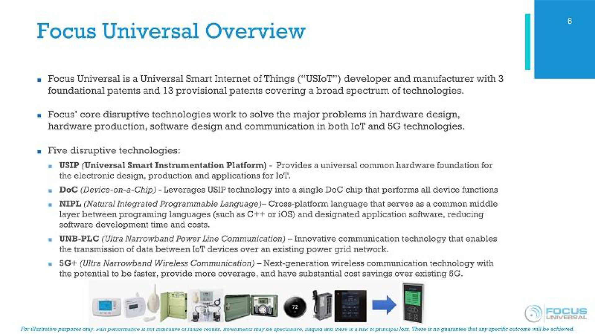 focus universal overview foundational patents and provisional patents covering a broad spectrum of technologies hardware production design and communication in both and technologies | Focus Universal