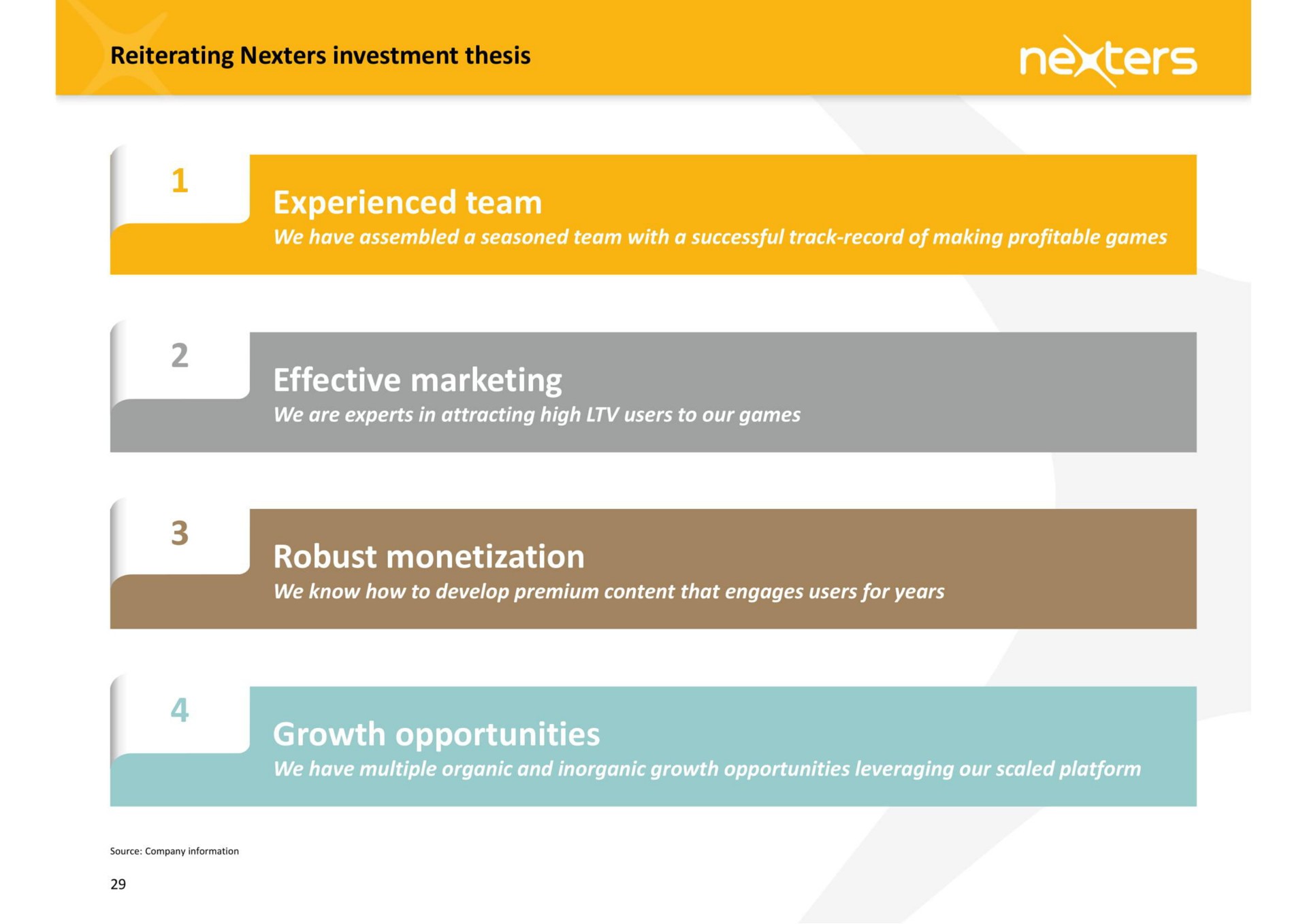experienced team effective marketing robust monetization growth opportunities | Nexters